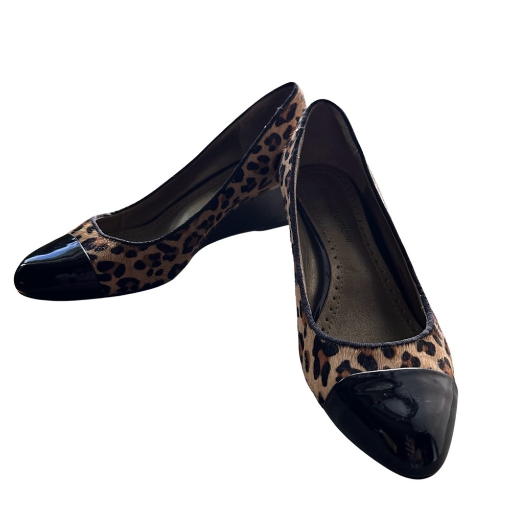 Adrienne Vittadini Leopard Print Wedges